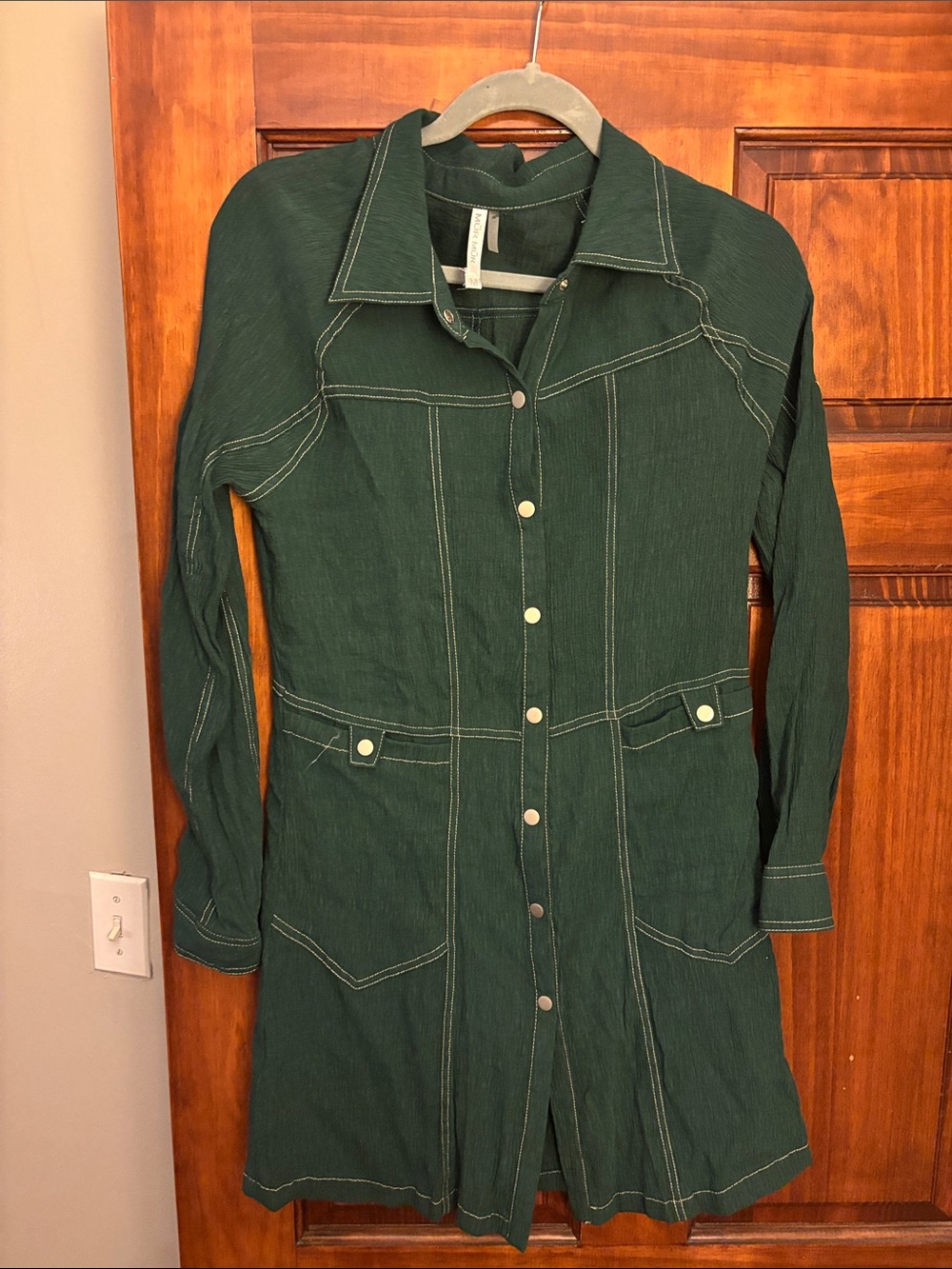 Mur Mur women’s green long sleeve mini dress